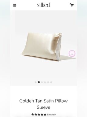 Silked Golden Tan Satin Pillow Sleeve